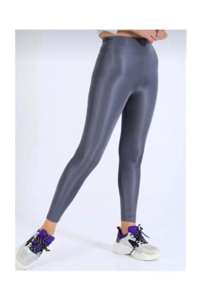 

women's leggings high waist elimination of shiny disco tights 1390, Black