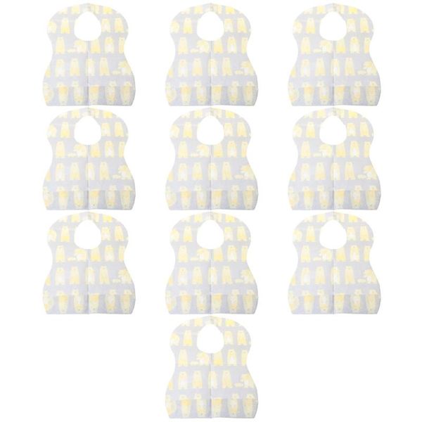 

10pcs/lot sterile disposable bibs children baby waterproof eat with pocket 40jc & burp cloths