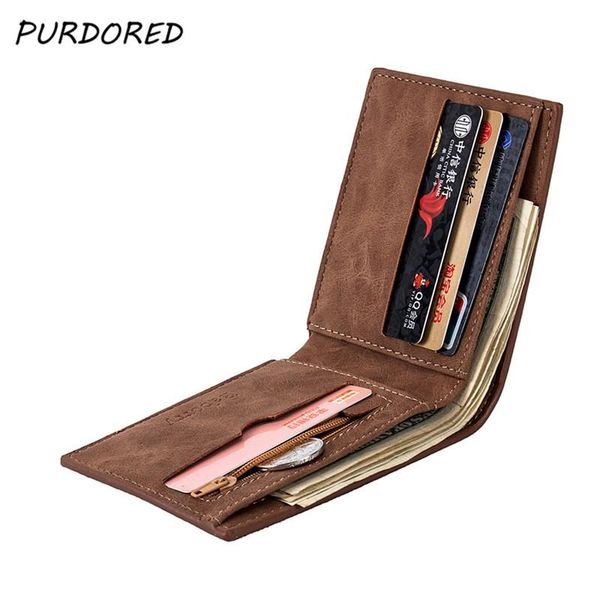 

wallets purdored 1 pc vintage men short wallet small card holder man dollar price slim thin with coin purse, Red;black