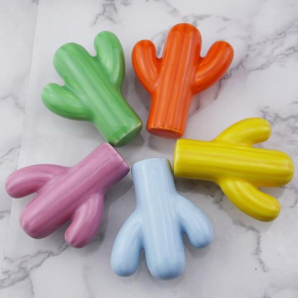 

handles & pulls green cactus knob single hole cabinet door handle children room hardware museum knobs drawer for kids
