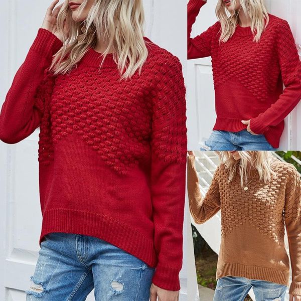 

autumn and winter round neck pullover solid color long sleeve hollow sweater women's sweaters, White;black