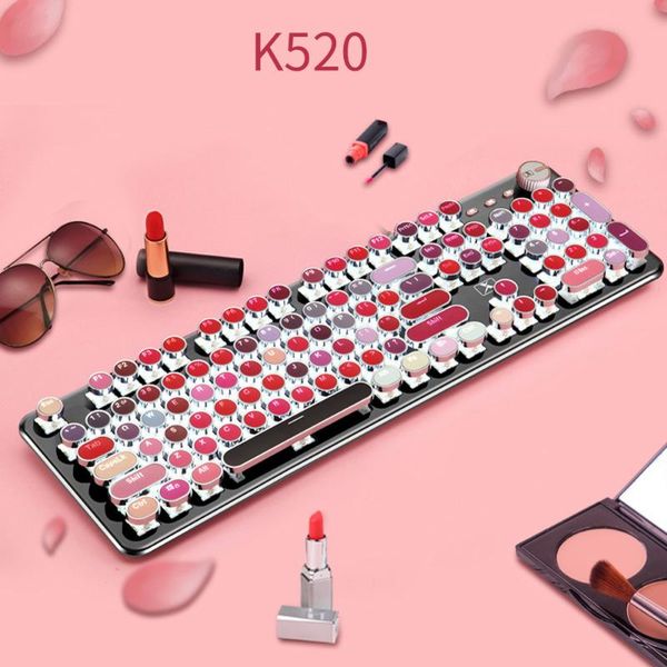 

gaming keyboard 104 keys punk usb computer keyboards gamer ergonomic lipstick wired for pc lapgames keypad