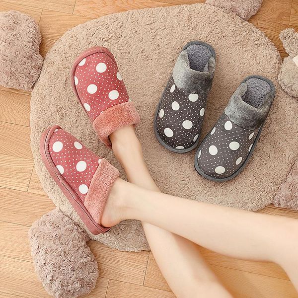 

style cotton slipper autumn & winter indoor anti-slip men and women couples household home slippers stall speci, Black