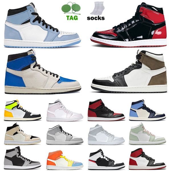 

shoes original jumpman 1 1s men women basketball dark mocha high university obsidian mid light smoke grey camo pink chile red