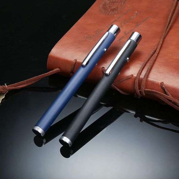 

ballpoint pens metal multi-function laser led infrared built-in battery teaching demonstration, Blue;orange