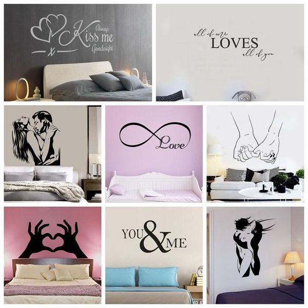 

wall stickers design lovers quotes sticker for bedroom decor decals room decoration sweet home girls mural wallpaper