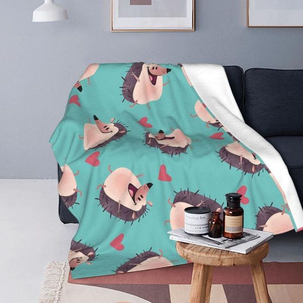

blankets hedgehog blanket fleece all season probe head multi-function lightweight throw for sofa car quilt