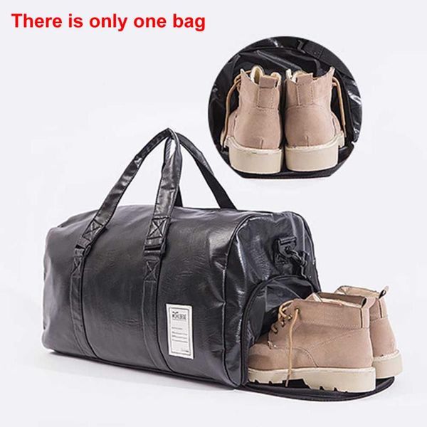 

duffel bags men crossbody handbag travel bag large capacity portable fitness pu waterproof duffle faux leather multifunction organizer tote