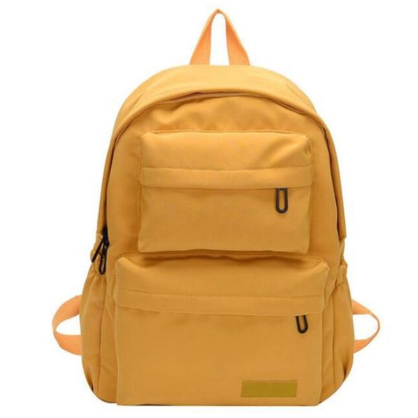 

backpack wild large capacity waterproof cloth travel nylon multi pocket yellow