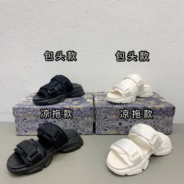

d family's new slippers in 2021 summer 3r3w zmm, Black