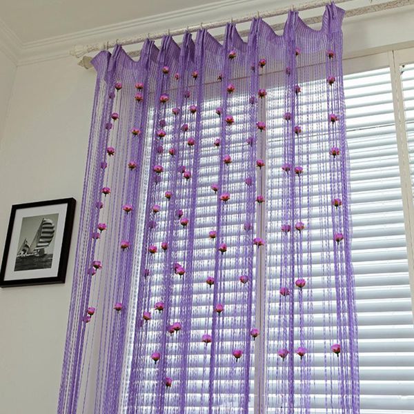 

curtain & drapes home romantic partition wall hanging el wedding decorative breathable party window