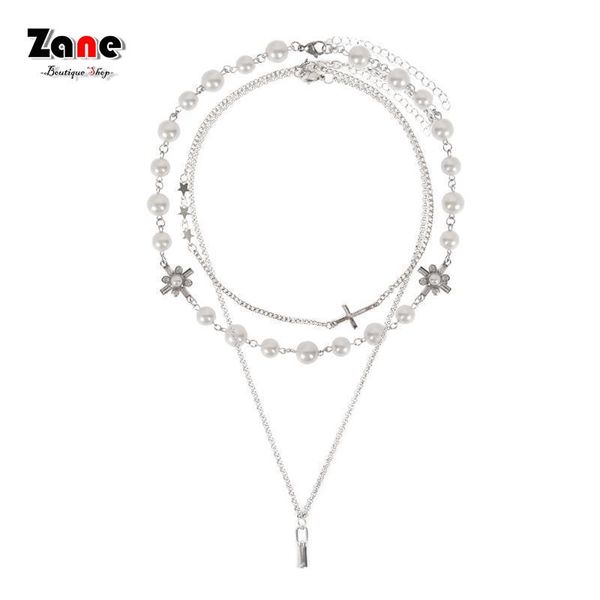 

pendant necklaces vintage goth necklace for women boho lil peep y2k jewelry kpop 1 real accesorios charm grunge pendant., Silver