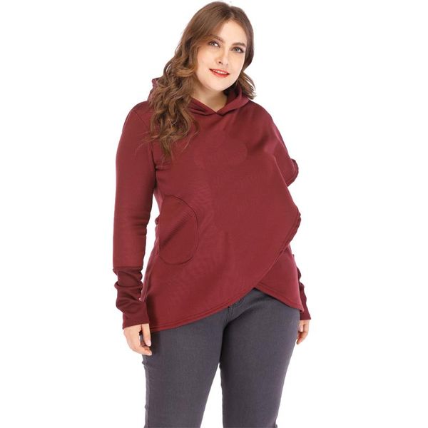 

women's hoodies & sweatshirts 2021 autumn winter women plus size long sleeve pocket pullover hoodie female casual warm hooded sweatshir, Black