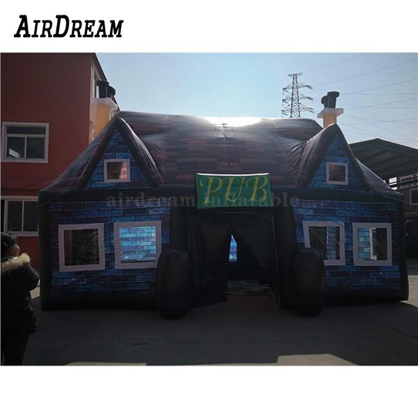 

portable customed size giant inflatable pub bar house party event tent with wine jar for hold a partys activities and advertising decoration