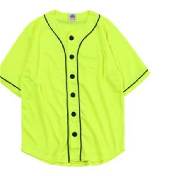 Maglia da baseball da uomo T-shirt 3d Camicia con bottoni stampati Maglietta casual estiva unisex Maglietta hip-hop Teens 058