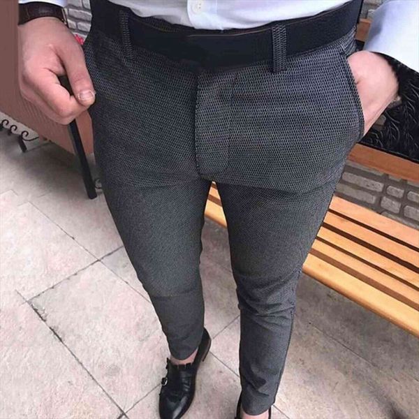 

solid color mid waist women pant pockets cotton elastic pencil long trousers slim autumn office wear, Black