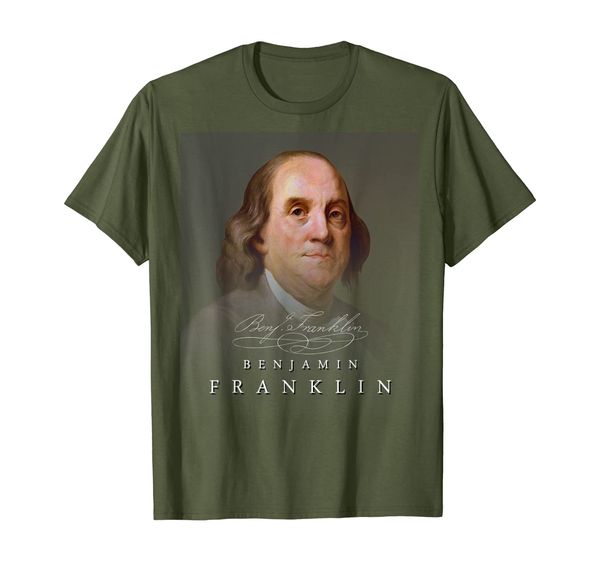 

july 4th founding father ben benjamin franklin t-shirt tee, White;black