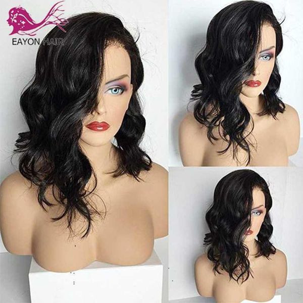 

full lace human hair wigs remy peruvian loose wave wig with baby pre plucked 130% density1, Black;brown
