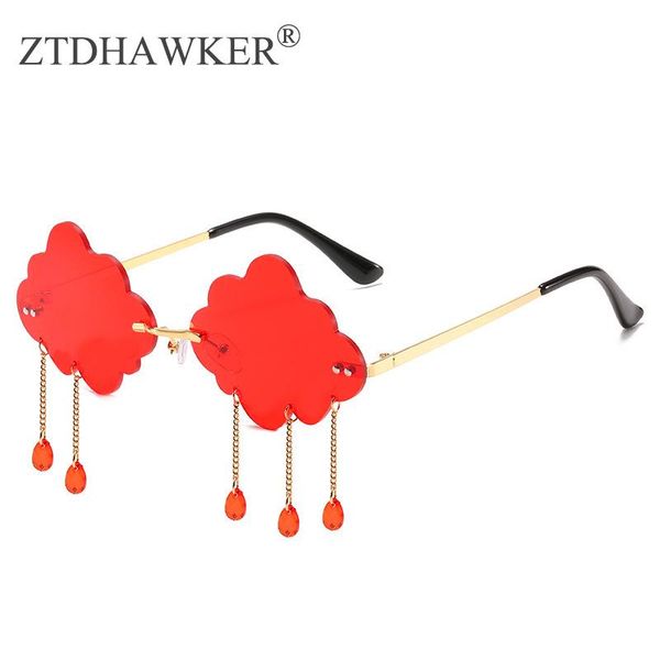 

personality raining girl sunglasses cloud glasses fashion exaggerated women luxury eyeglasses, White;black