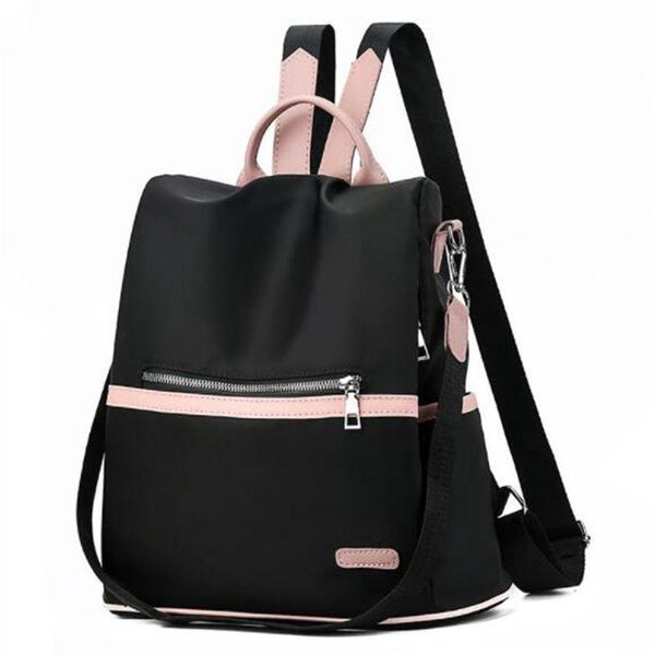 

outdoor bags 2021 casual oxford backpack women black waterproof nylon school for teenage girls fashion travel tote packbag