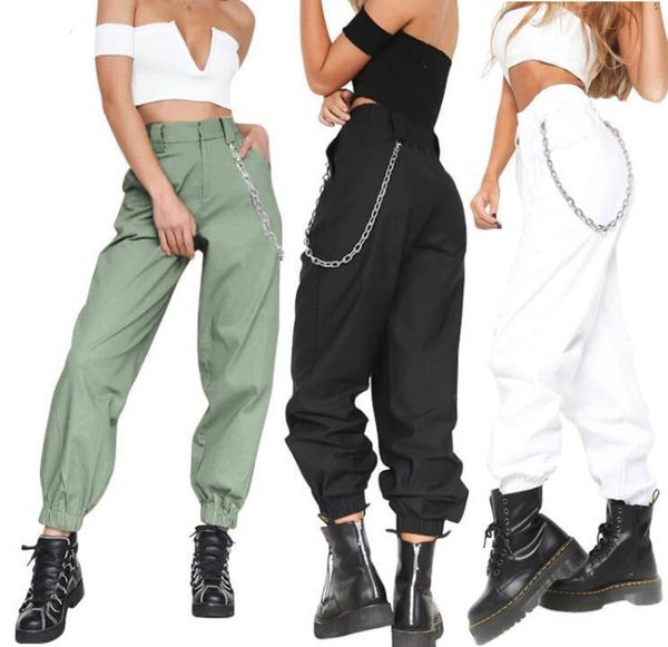 

summer yama women's pants solid casual, Black;white