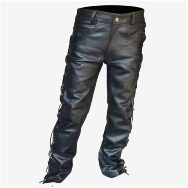 

plus size clothing leather women pants locomotive punk style fashion winter clothes pantalon homme, Black