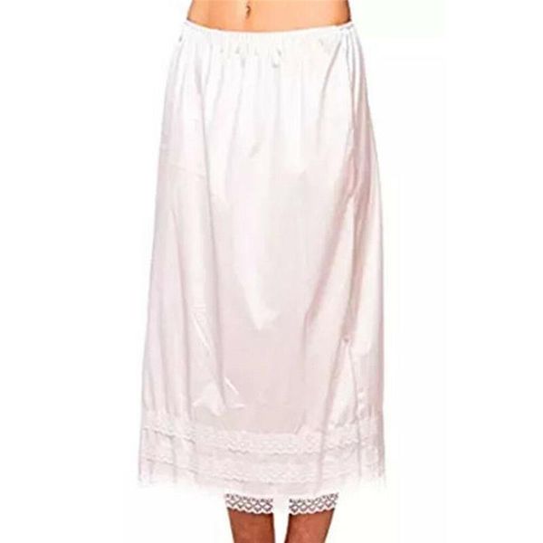 

skirts plus size womens elastic waist skirt lace plain pleated office ladies maxi long korean 2021 elegant casual fashion clothes, Black