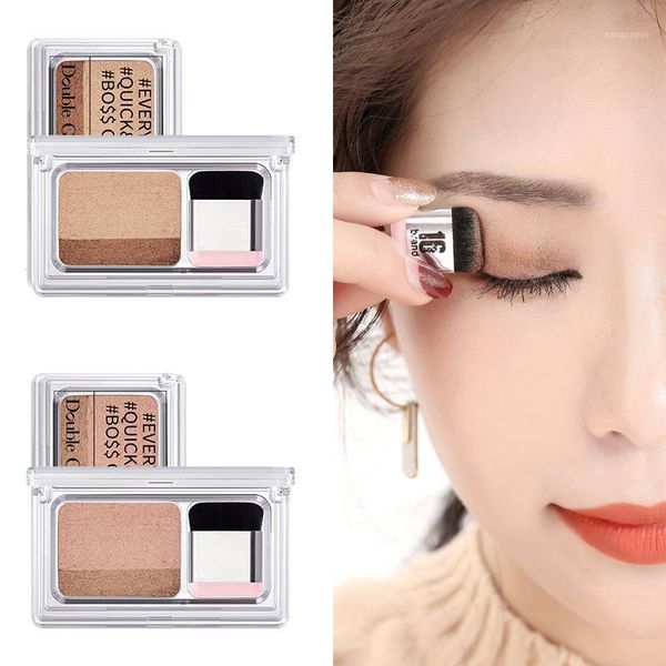 

two colors eye shadow gradient discoloration for beginner pearlescent waterproof1