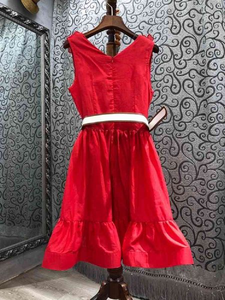 

capris ball gown 2021 spring summer style women v-neck appliques embroidery belt deco sleeveless casual red party club, Black;gray