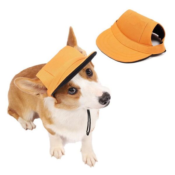 

summer pet dog hat cap outdoor sports baseball canvas small sunscreen accessories with ear holes apparel