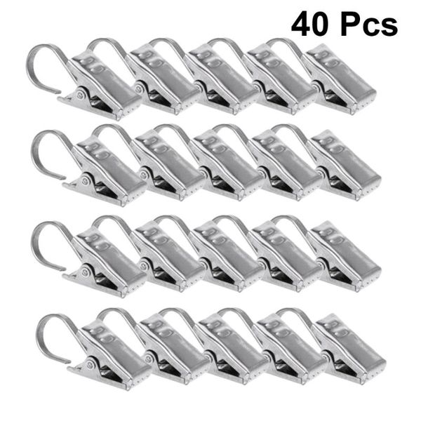 

40pcs creative curtain hook window shower clips clamps home bathroom accessories other decor