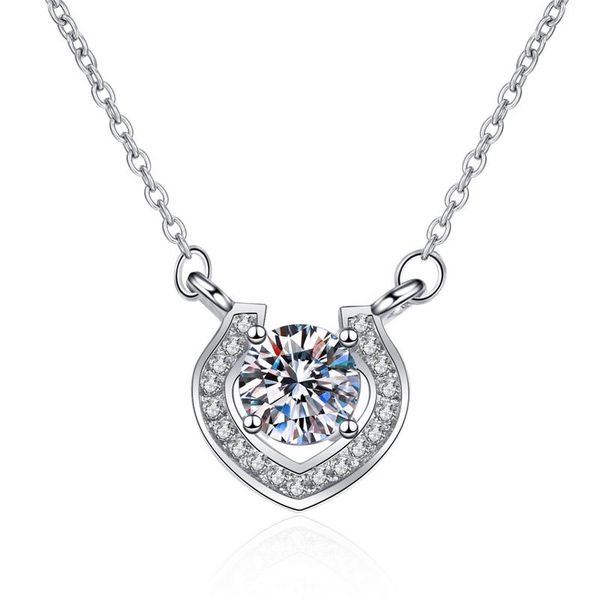 

pendant necklaces fashion luxury simple design irregular crystal necklace silver color women's lovely party jewelry accessories