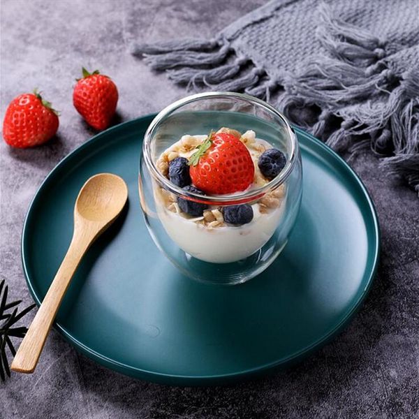 

1pc double-layer water bottle coffee cup heat-resistant crystal transparent cups egg shape beer mug whiskey glass wine glasses