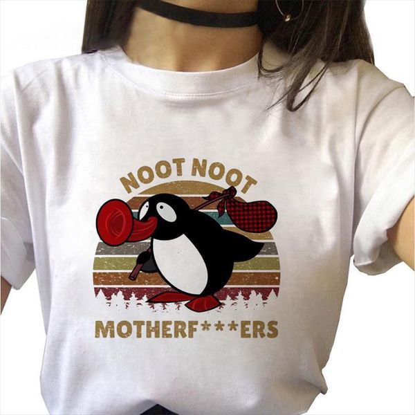 

Lady Fashion Harajuku Fun Mens T Shirt Cartoon Penguin Graphics Casual Round Neck Short Sleeve Female, White;black