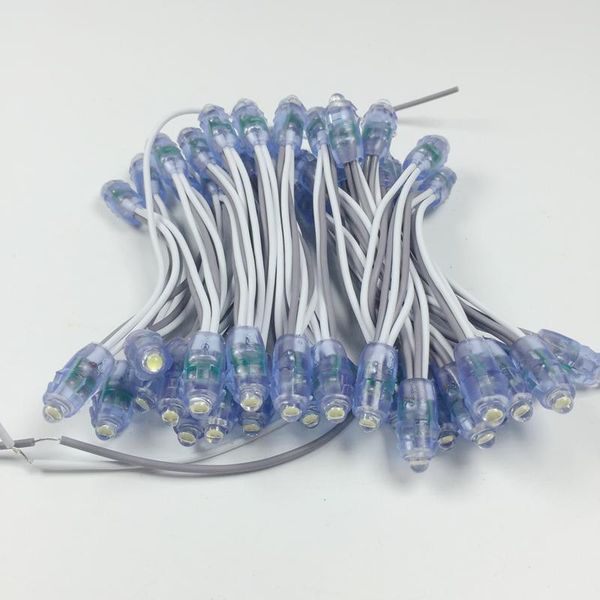 

100pcs/lot led string light 9mm single color pixel modules dc5v ip67 waterproof point lights for advertisement letters