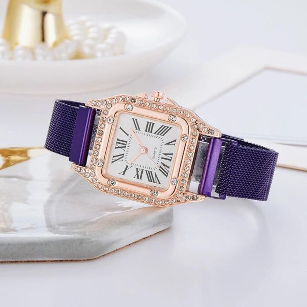 

wristwatches unique watch 2021 luxury fashion stainless steel brand women simple quartz crystal rose gold watches, Slivery;brown