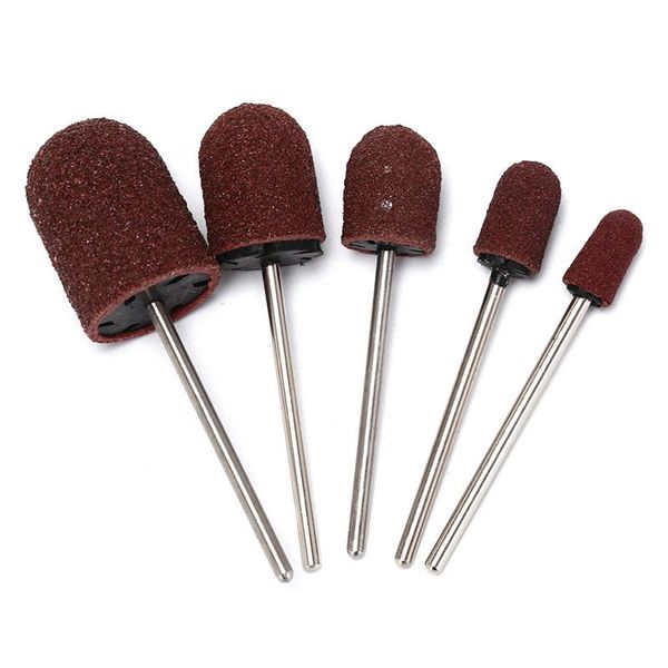 

nail drill & accessories (1 handle+1cap) electric machine tools remove calluses art sanding caps for manicure pedicure 5 kind size