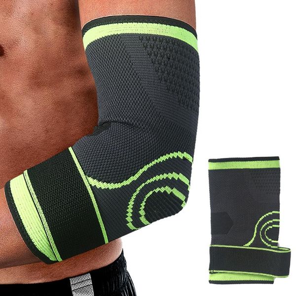 

elbow pads brace support arm sleeve compression protector fitness sports volleyball tennis men women work for arthritis & knee, Black;gray