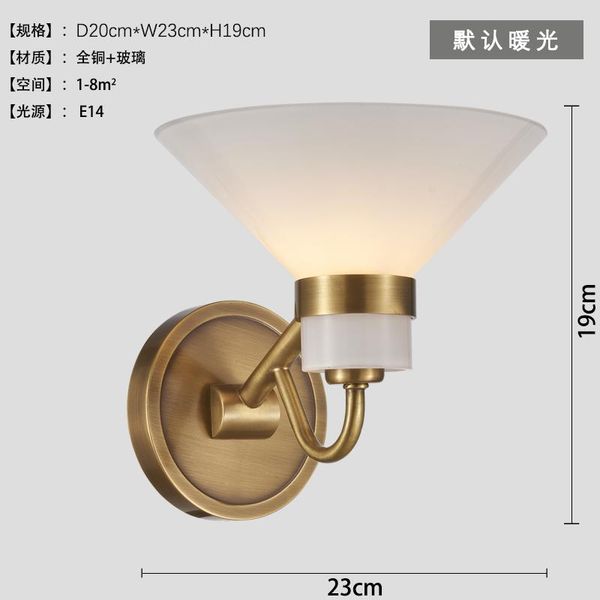 

wall lamp postmodern light luxury copper glass engineering el model bedroom bedside background corridor aisle