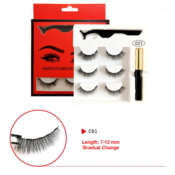

magnetic eyelashes kit and magnet eyeliner set eye make up mm beauty natural look bulk fake false lashes extension1