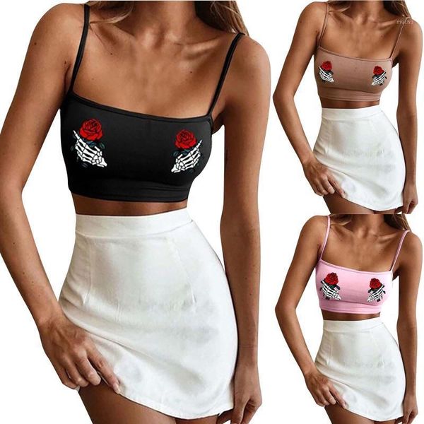 

yoga outfit arrival solid casual short black crop women's magic claw printed bralette camisole fitted halter tank harajuku