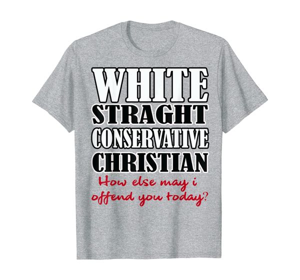 

white straight conservative christian t shirt, White;black