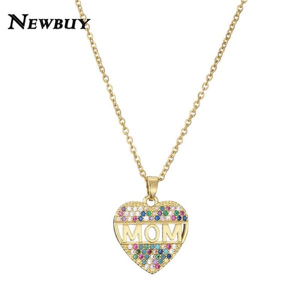 

pendant necklaces buy 2021 fashion mom necklace for women girl + colourful cz jewelry gift mother, Silver