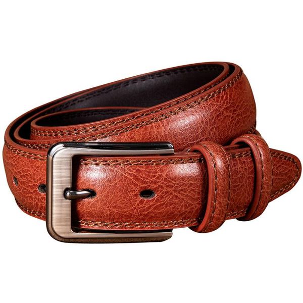 

belts 2021 genuine leather belt men luxury designer fashion casual strap men's jeans cowboy vintage brown, Black;brown
