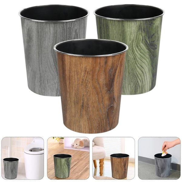 

waste bins 3pcs home trash can useful garbage bin simple random color