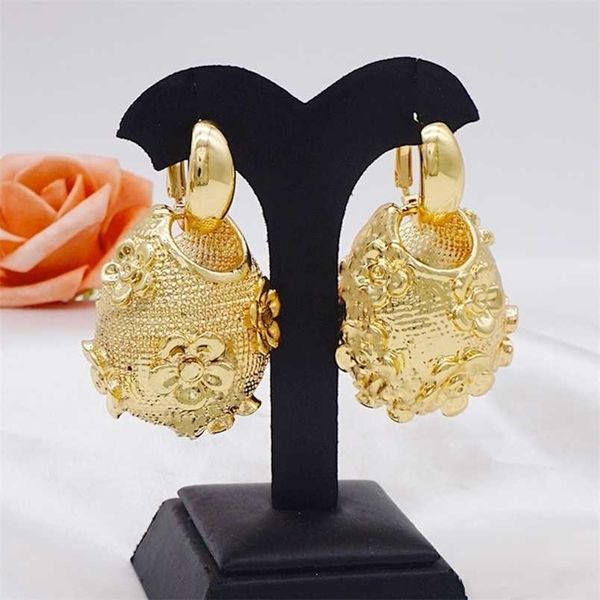 

2021 fashion jewelry bohemia earrings flower drop dangle earrings for women dubai african earrings luxury wedding party gift 220210, Silver