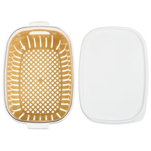 

storage baskets 1pc fruit filter basket practical kitchen strainer double-layer holder