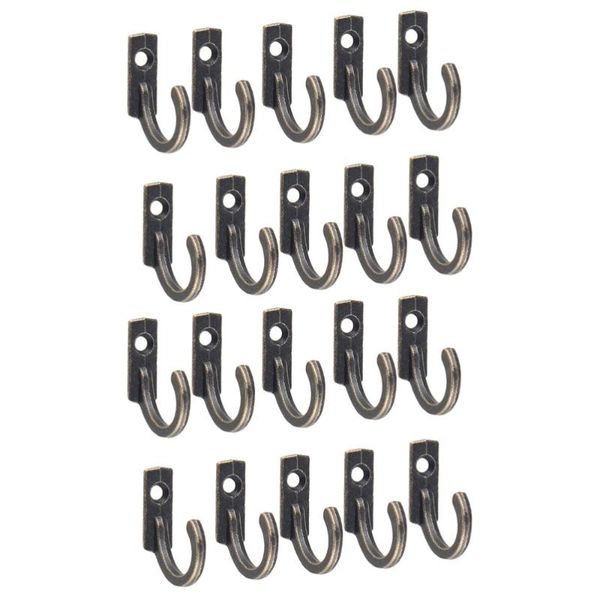

20pcs wall-mounted clothes hooks mini wall organizer zinc alloy & rails