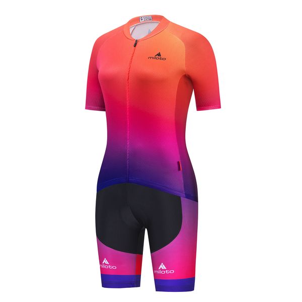 2024 Miloto Mtb Jersey Bib Set Yol Bisiklet Giyim Ropa Ciclism Bisiklet Giyim Giysileri Kadınlar Kısa Maillot Culotte