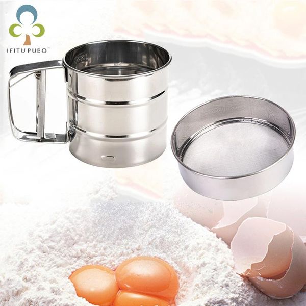 

portable cake net sieve flour filter hand-held hand-pressed baking tool lxx & pastry tools